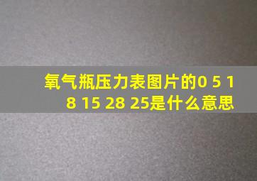 氧气瓶压力表图片的0 5 18 15 28 25是什么意思